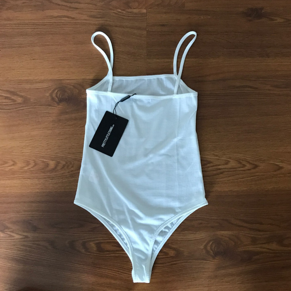 ⭐️ sale White Ribbed Bodysuit NWT - Picture 5 of 6